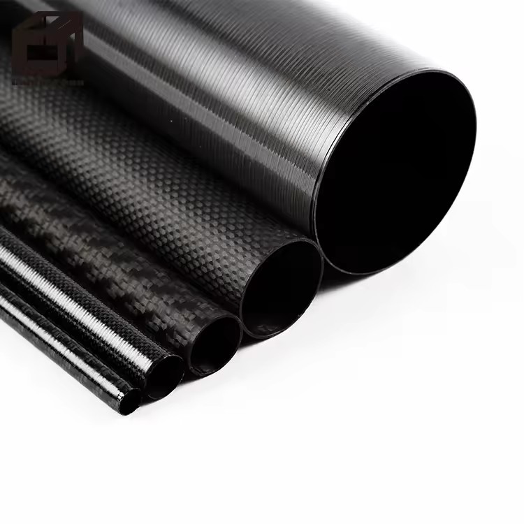 Manufacturer High Modulus 3K Carbon Fibre Round Tube/Pole/Pipe Custom Carbon Fiber Tube